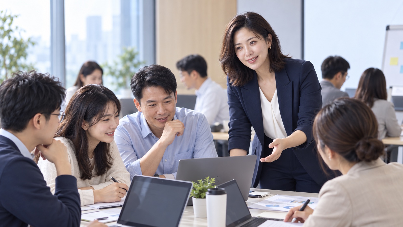 林予安帶領企業團隊進行 AI 實作工作坊